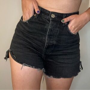 Black Denim High-Waisted Zara Shorts